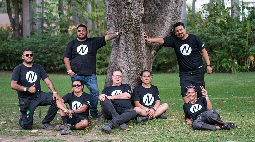 El equipo de nonobudget productions, Balek, eder, Jonathan, Kai, Goyo, Poncho y Ana